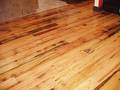 Picklewood Flooring (exterior of the stave) / Note the checking and staining that is characteristic of this floor Picklewood Flooring (exterior of the stave) / Note the checking and staining that is characteristic of this floor